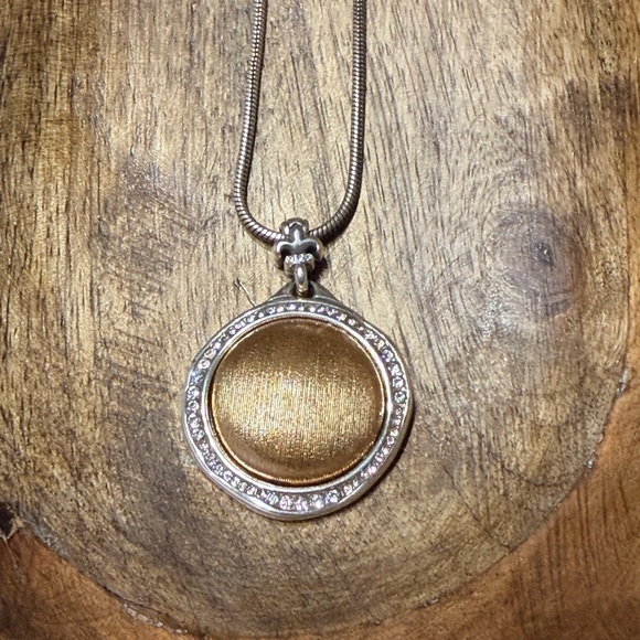 Brighton Gold and Silver Pendant Necklace 16” - Picture 2 of 4